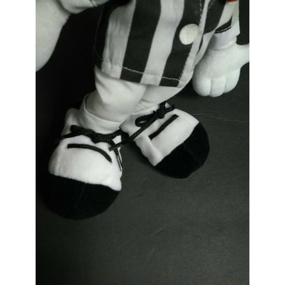 Disney Mickey Mouse 9" Striped Black/Gray Showman Outfit Hat and Shoes Plush Toy - Picture 11 of 12